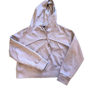 ELFSHE Women's Cutout Cropped Hoodie Purple